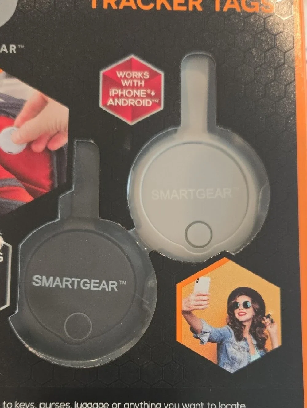 SmartGear 2-Pack Wireless Tracker Tags - White